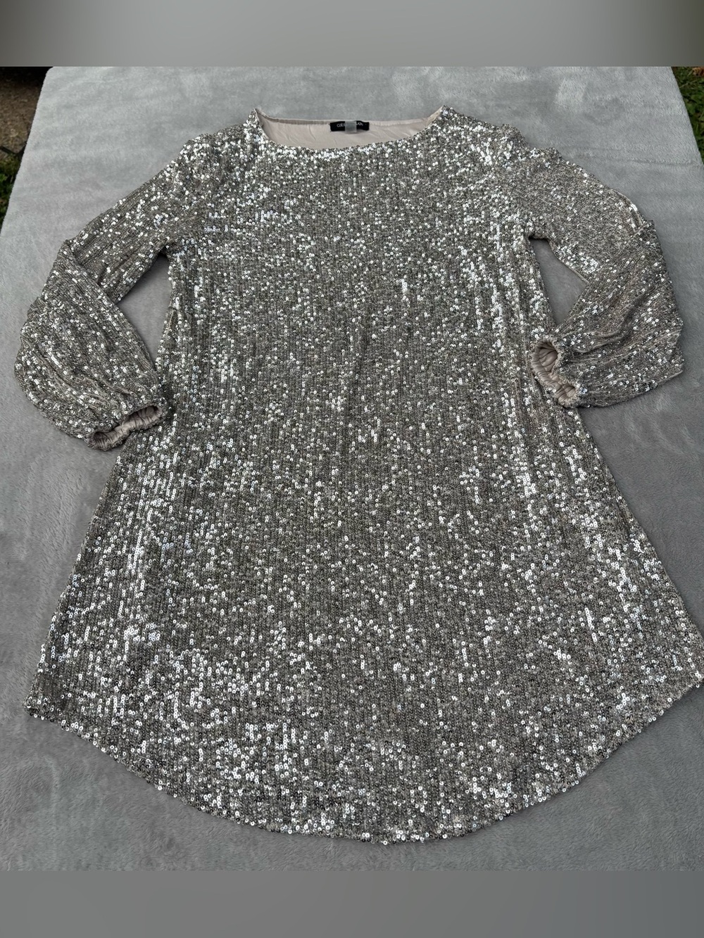 Cable & Gauge Women's Sequin Sleeve Dress in Size Medium 2000s Style